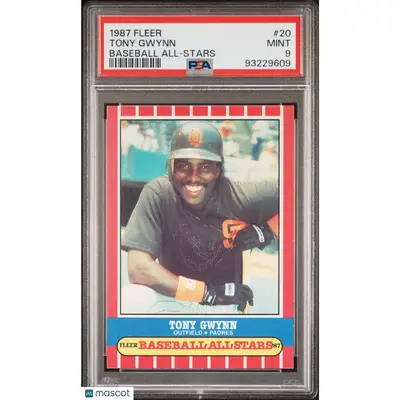 Tony Gwynn PSA 1987 Fleer Baseball All Stars #20 9 93229609
