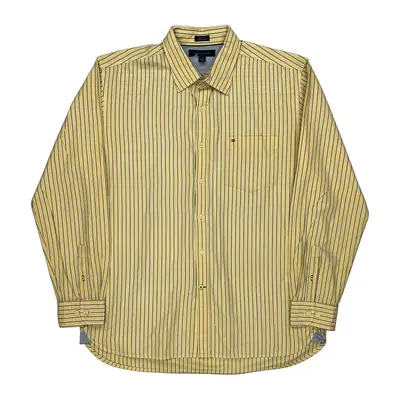 Tommy Hilfiger Striped Shirt - XL Yellow Cotton