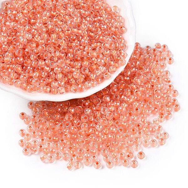 6/0 Transparent Inside Colours Glass Seed Round Beads