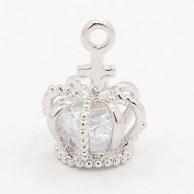 Brass Micro Pave Cubic Zirconia Pendants