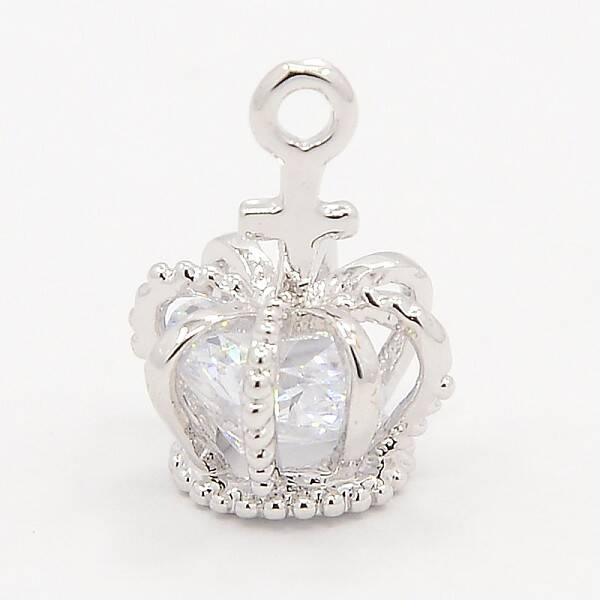 Brass Micro Pave Cubic Zirconia Pendants