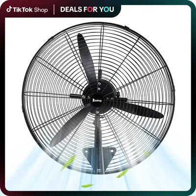 ZOKOP 20/26/30 inch Wall Mount Oscillating Fan, High Velocity 4-speed Max 12974 CFM Industrial Wall Fan w/Aluminum Blades for...