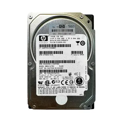 518006R-001 HP 146GB 3Gb/s SAS 10000 2.5-inch Hard Drive
