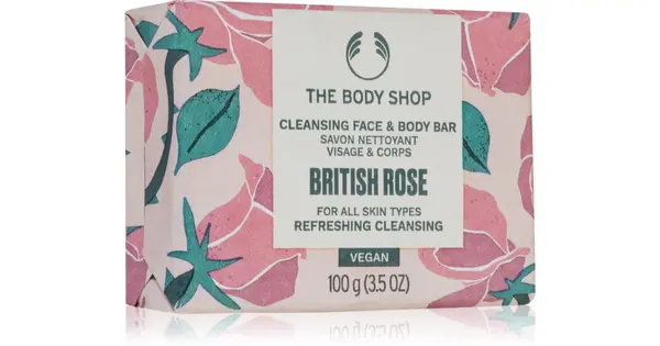 The Body Shop British Rose solid soap for body and face 100 g