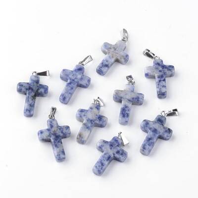 Natural Blue Spot Jasper Pendants