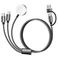 3 in 2 USB C Charger Cable, 1 Count Multi Wireless Fast Charger Compatible with iWatch Ultra/SE/10,9,8,7,6,5,4,3,2,1 and iPh...