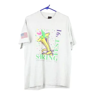 Spring Fest Screen Stars Graphic T-Shirt - XL Grey Cotton Blend