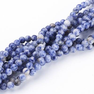 Natural Blue Spot Jasper Bead Strands