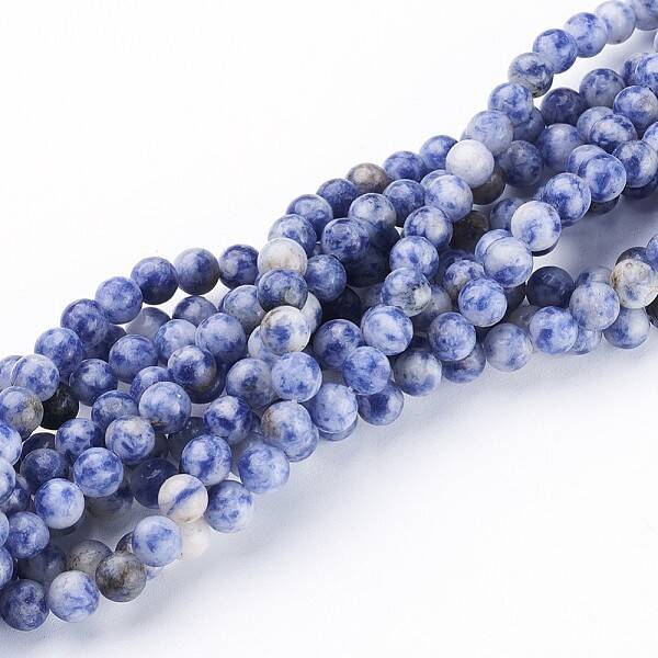 Natural Blue Spot Jasper Bead Strands