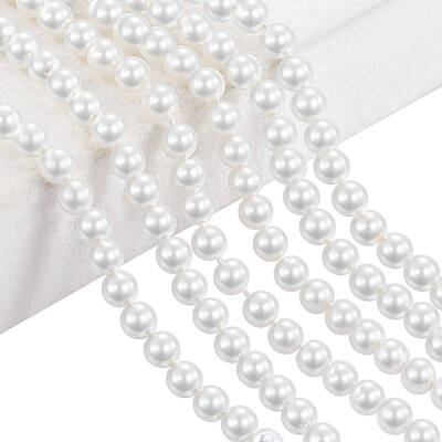 2 Strands Natural White Shell Beads Strands