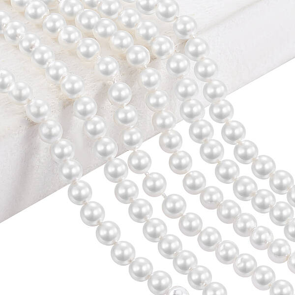 2 Strands Natural White Shell Beads Strands