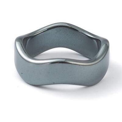 Non-magnetic Synthetic Hematite Finger Rings