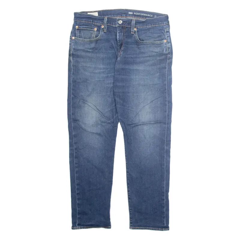LEVI'S 502 Jeans BIG E Mens Blue Regular Tapered Stone Wash W30 L28