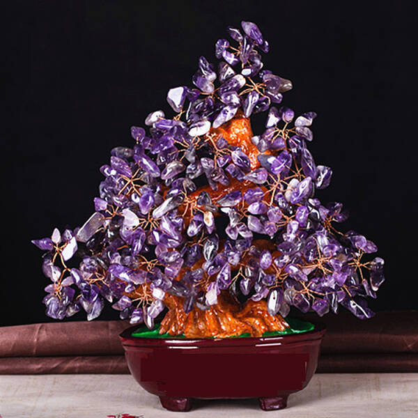 Natural Amethyst Tree Ornaments
