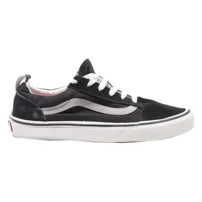 VANS Low Top Trainers Black Canvas Boys UK 5