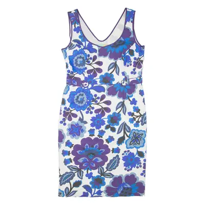 BODEN Womens Day Dress Blue Floral Sleeveless Short UK 14