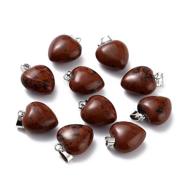 Natural Mahogany Obsidian Pendants