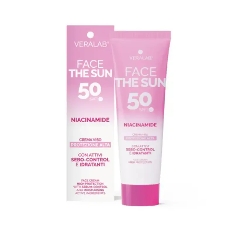 Veralab Face The Sun Face Cream High Protection Niacinamide Spf 50 50 Ml