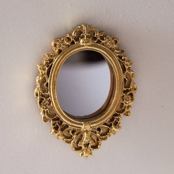 Miniature Retro Embossed Alloy Mirrors