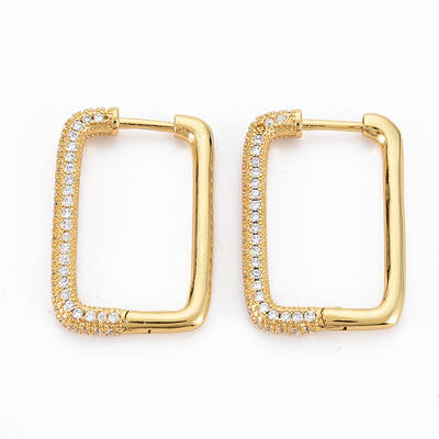 Rectangle Hoop Earrings for Girl Women