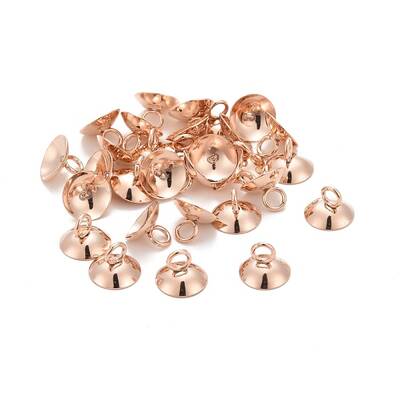 201 Stainless Steel Bead Cap Pendant Bails