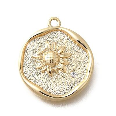 Brass Micro Pave Cubic Zirconia Pendants