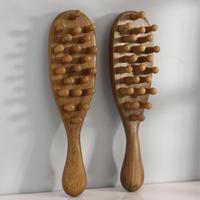Wooden Scalp Massage Comb, 2 Counts/set Handheld Scalp Massager, Hair Care & Styling Tool for Home & Salon Use