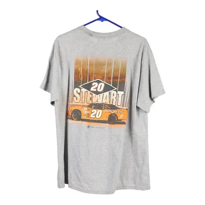 Tony Stewart #20 Winners Circle T-Shirt - Large Grey Cotton