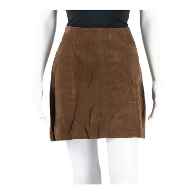 COLLECTION PIMKIE Faux Suede Womens Straight Skirt Brown Short Viscose UK 8