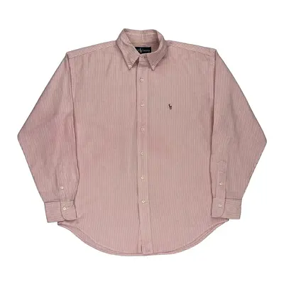 Ralph Lauren Striped Shirt - XL Pink Cotton