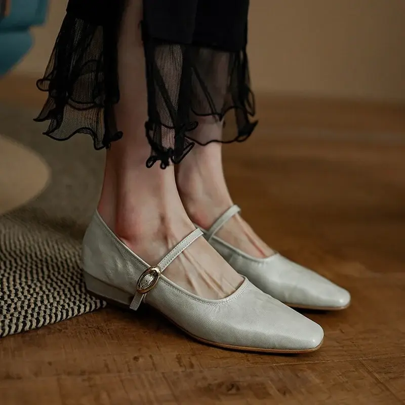 CHIKO Amarina Square Toe Block Heels Mary Jane Shoes