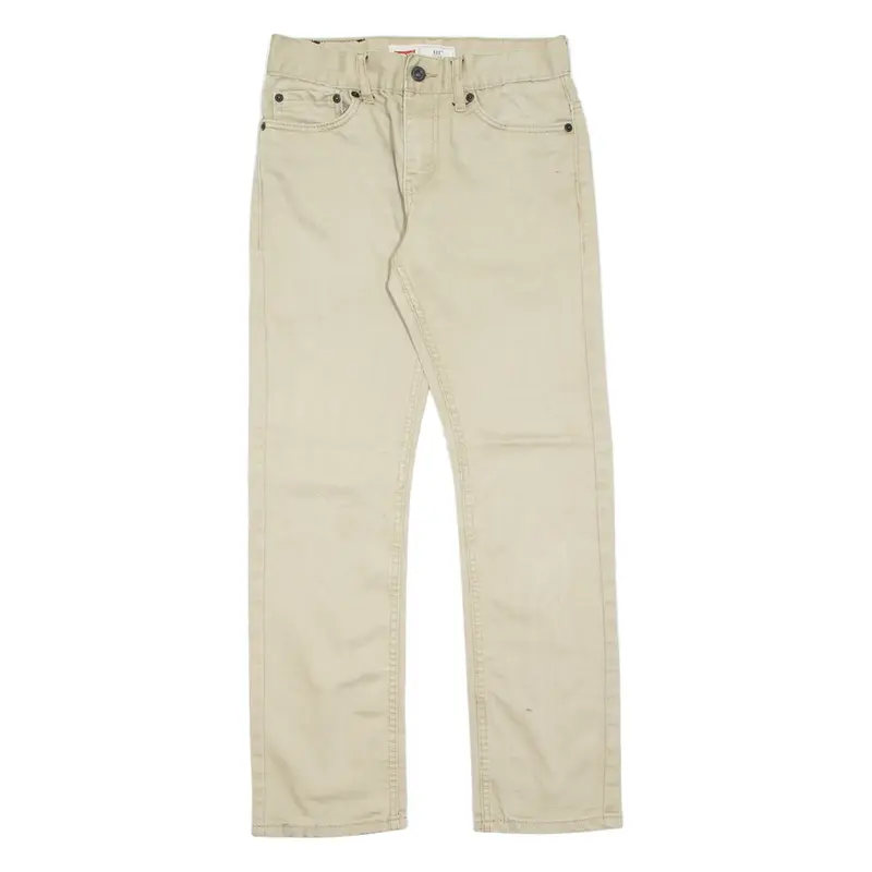 LEVI'S 511 Boys Trousers Beige Regular Tapered W27 L27