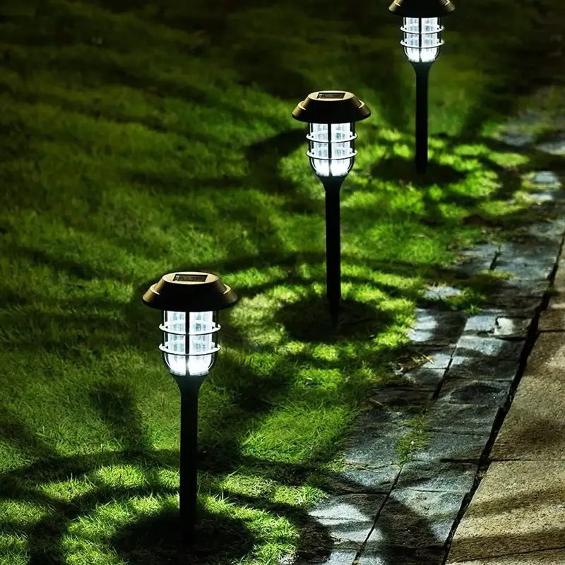 8 Pack(Cold White) Solar Lights for Outside, Solar Outdoor Path Lights, Garden Lights Waterproof, Solar Powered Landscape Lig...
