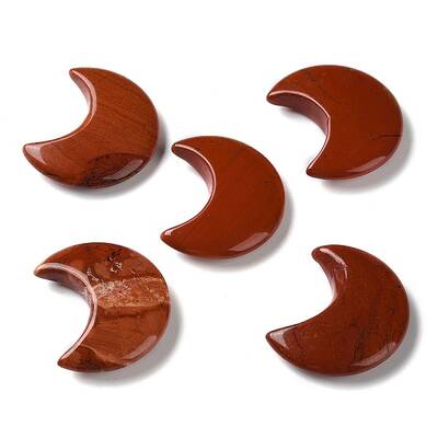 Natural Red Jasper Moon Palm Stones