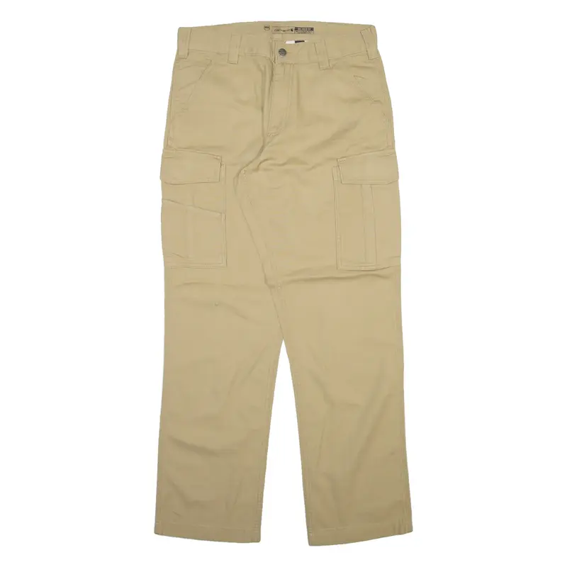 CARHARTT Cargo Mens Trousers Beige Relaxed Straight W32 L32