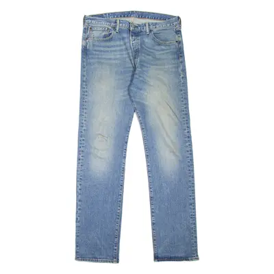 LEVI'S 501 Jeans Mens Blue Regular Straight Stone Wash W34 L34