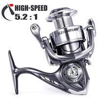 Sougayilang Spinning Fishing Reel with 5.2:1 Gear Ratio Aluminum Metal Spool for Freshwater Saltwater Travel Fishing