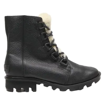 SOREL Lace-Up Boots Black Leather Womens UK 4