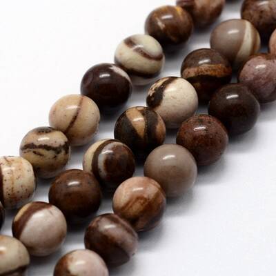 Natural Zebra Jasper Beads Strands