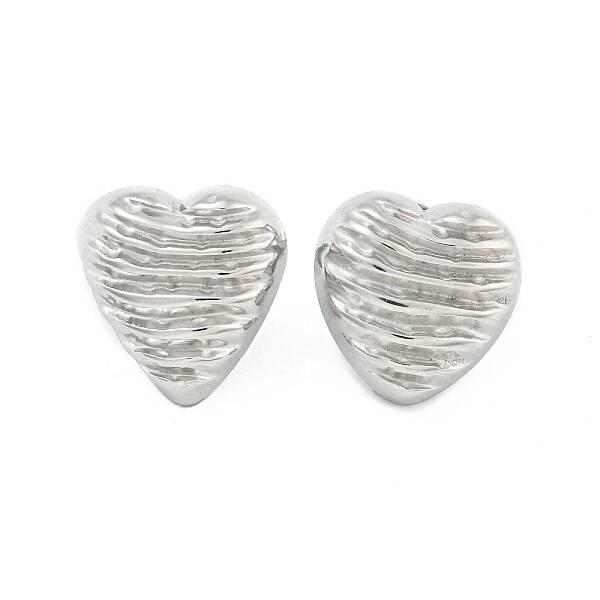 Non-Tarnish Heart 304 Stainless Steel Ear Studs
