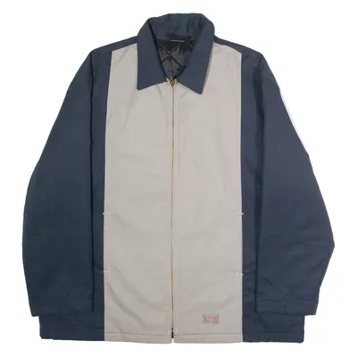 DICKIES Mens Workwear Jacket Blue Colourblock XL