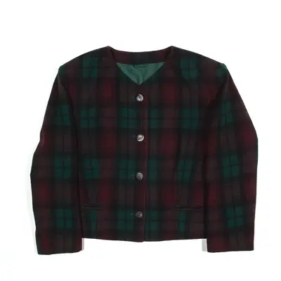 THE LEGEND Blazer Jacket Green Check Womens S