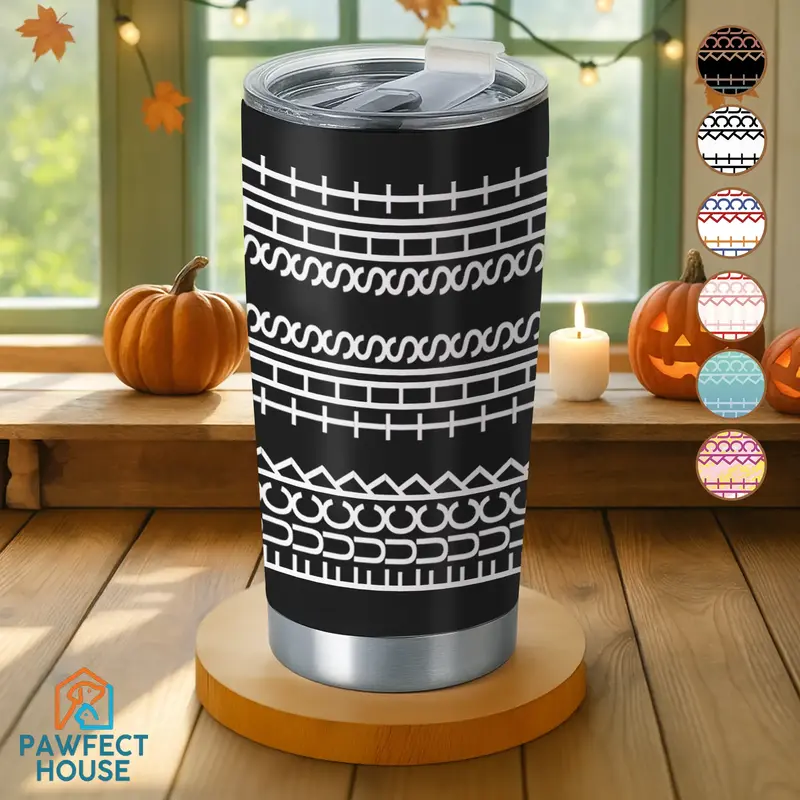 Pawfect House - Hidden Message 20 Oz Stainless Steel Tumbler - Bold Optical Design With Secret Statement, Funny Gift For Stre...