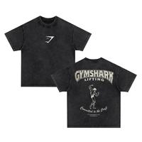 Gym Shark Committed To The Craft Washed Tee For Men's, Gym Washed Heavyweight Cotton T-shirt, Workout Tee, Sport Gift, Gymnas...