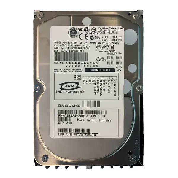 04R424 Dell 36GB Ultra-320 SCSI 10000 3.5-inch Hard Drive