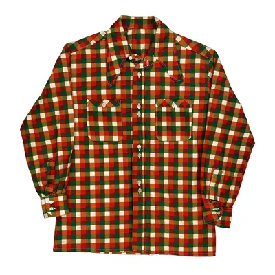 Unbranded Checked Flannel Shirt - Medium Multicoloured Cotton