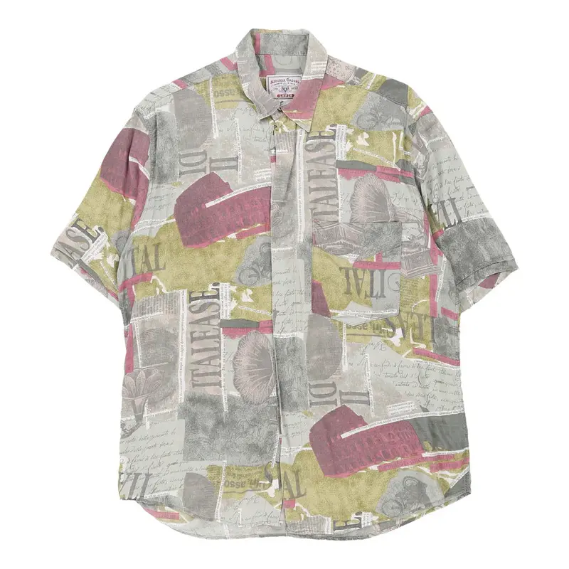Azura Casual Patterned Shirt - Medium Multicoloured Cotton | Size: medium