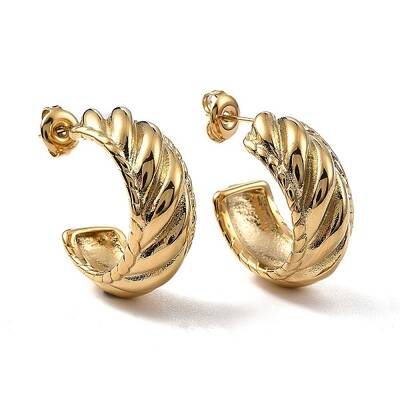 Ion Plating(IP) 304 Stainless Steel Stud Earrings for Women