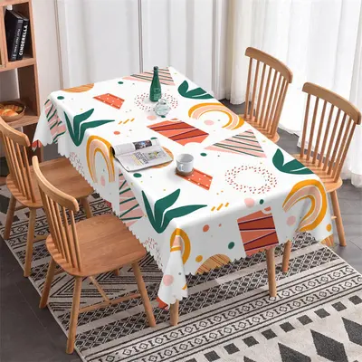 Geometric Patterns Dot Modern Rectangle Tablecloth - Aperturee