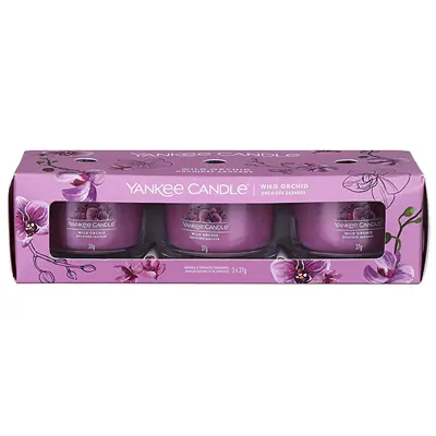 Yankee Candle Wild Orchid Glass Votive Candle Set 3 x 37g